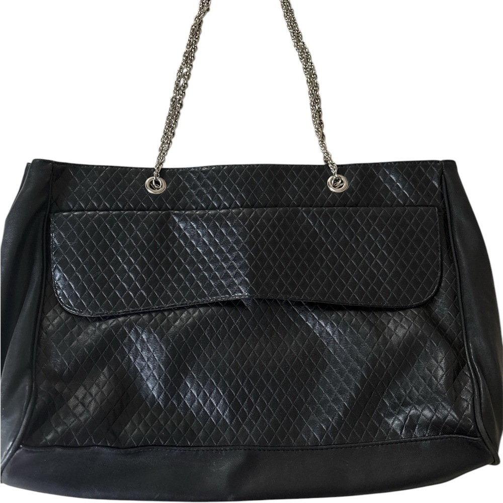 Elegant Lacome Black Quilted Women's Bag
